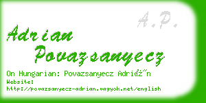 adrian povazsanyecz business card